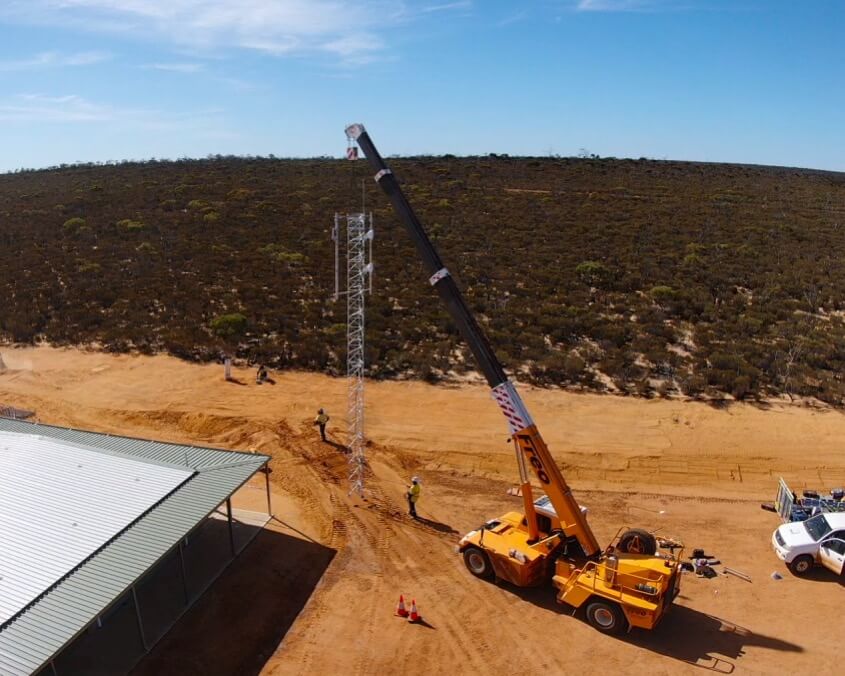 aerial photo of install